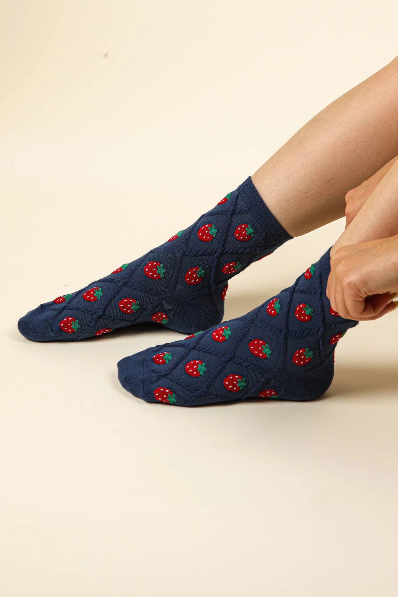 Strawberry Print Socks