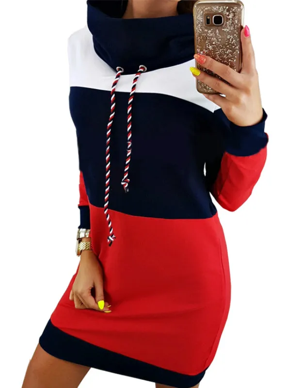 TastyHottie - Striped Colorful Hoodie Dress Sweatshirt Dress