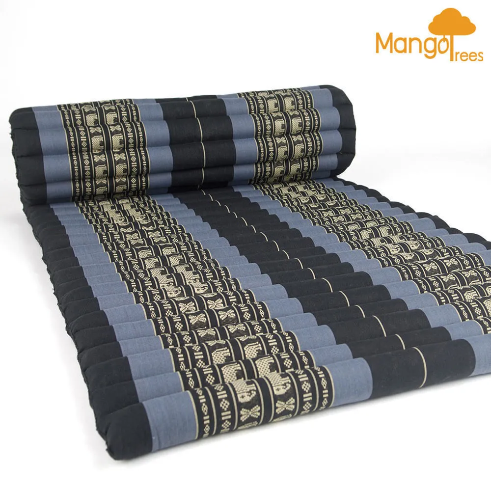 Thai kapok cushionDay bed Roll Out Mattress Foldout Mat relaxation, camping or Yoga Matt Natural Kapok Filled_ 80 x 200 cm 