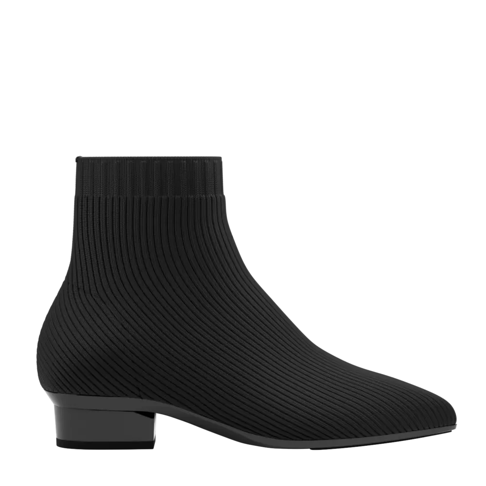 The Bootie Wide Width - Coal Knit