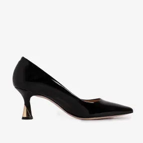 The Brunello Black Patent Leather Pump Women Shoe