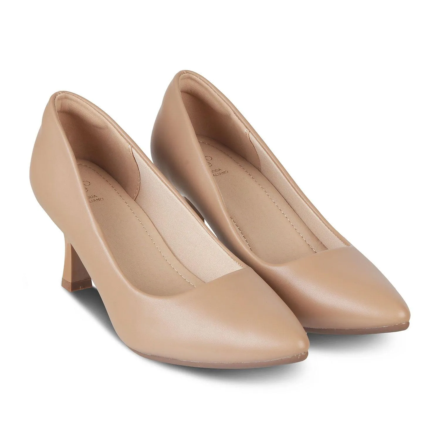 The Latini Tan Women's Pump Heels Tresmode