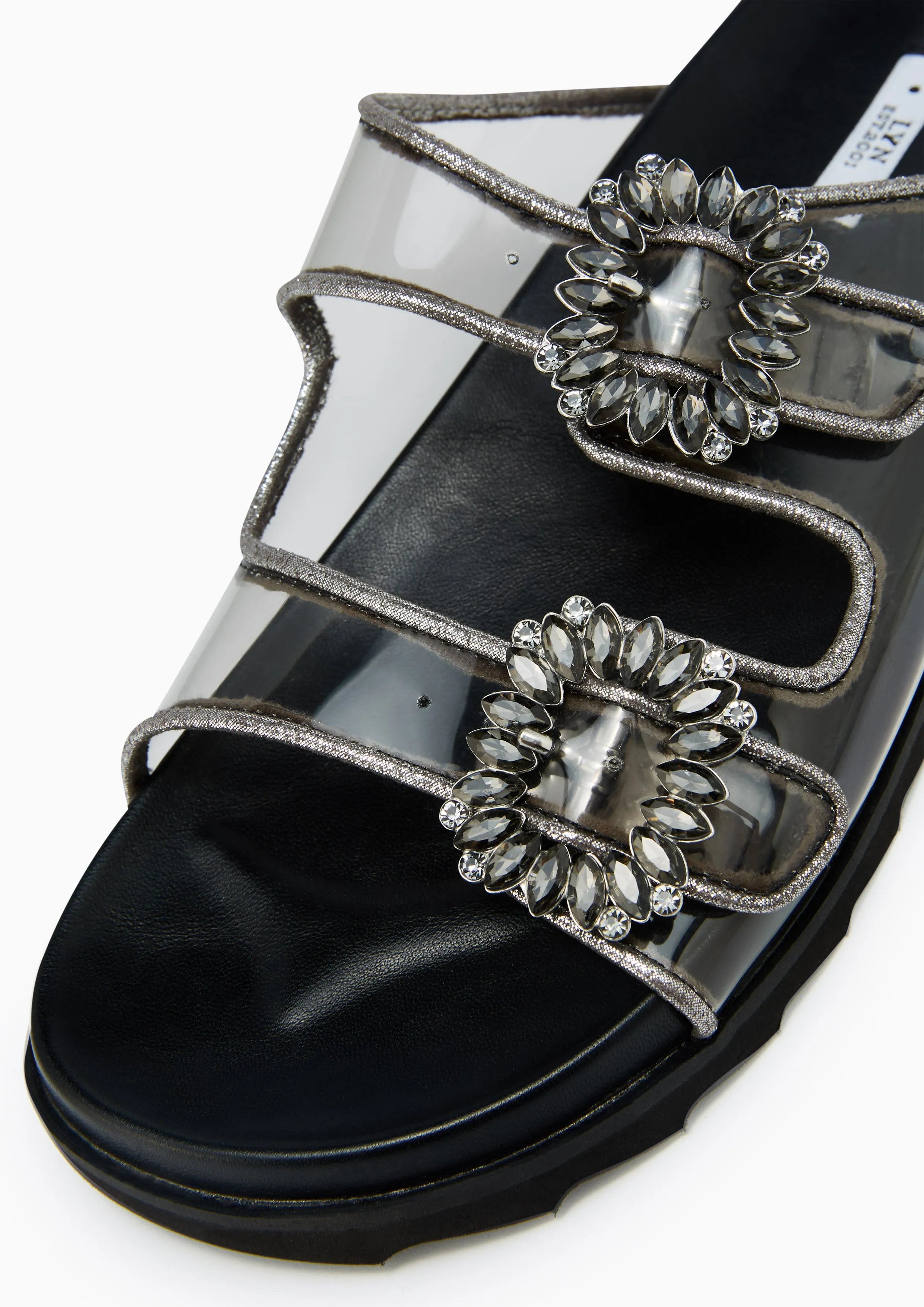 Veeni Glitz Flats And Sandals - Black