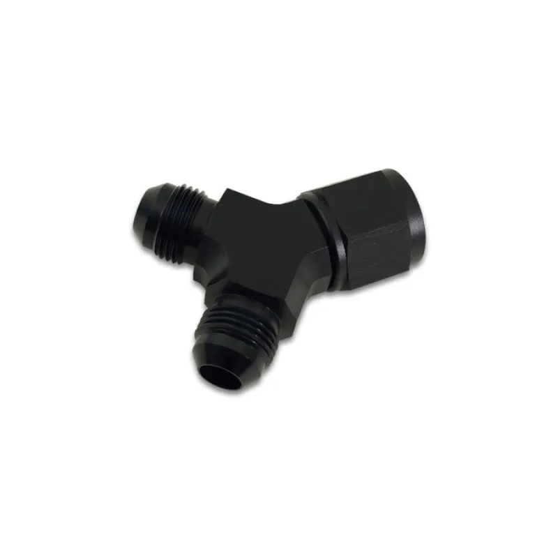 Vibrant Performance Y Block - 12 AN Female Inlet - Dual 10 AN Male Outlets - Black