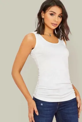 Wfh White Sleeveless Top