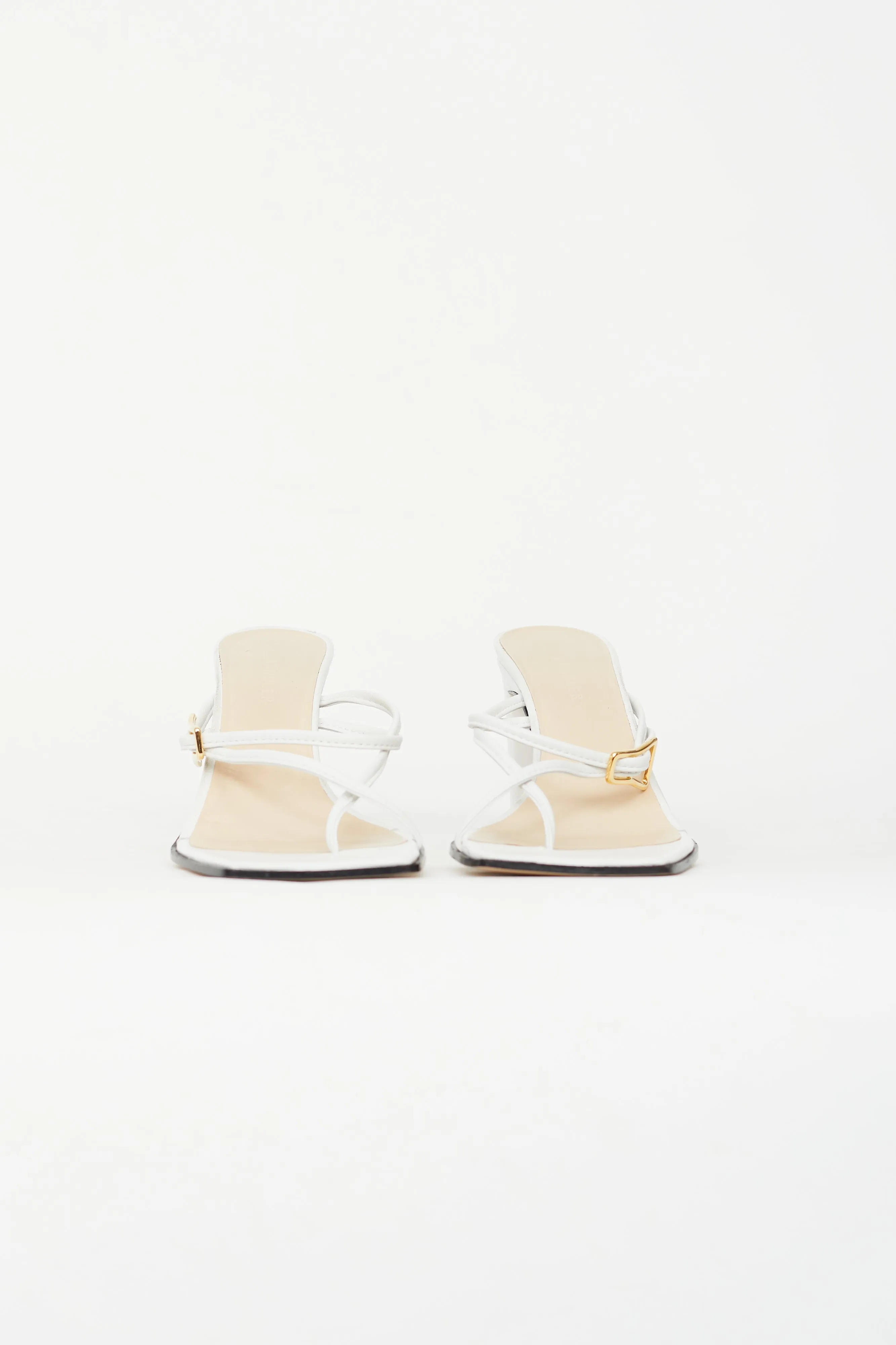 White Leather Yara Heeled Sandal