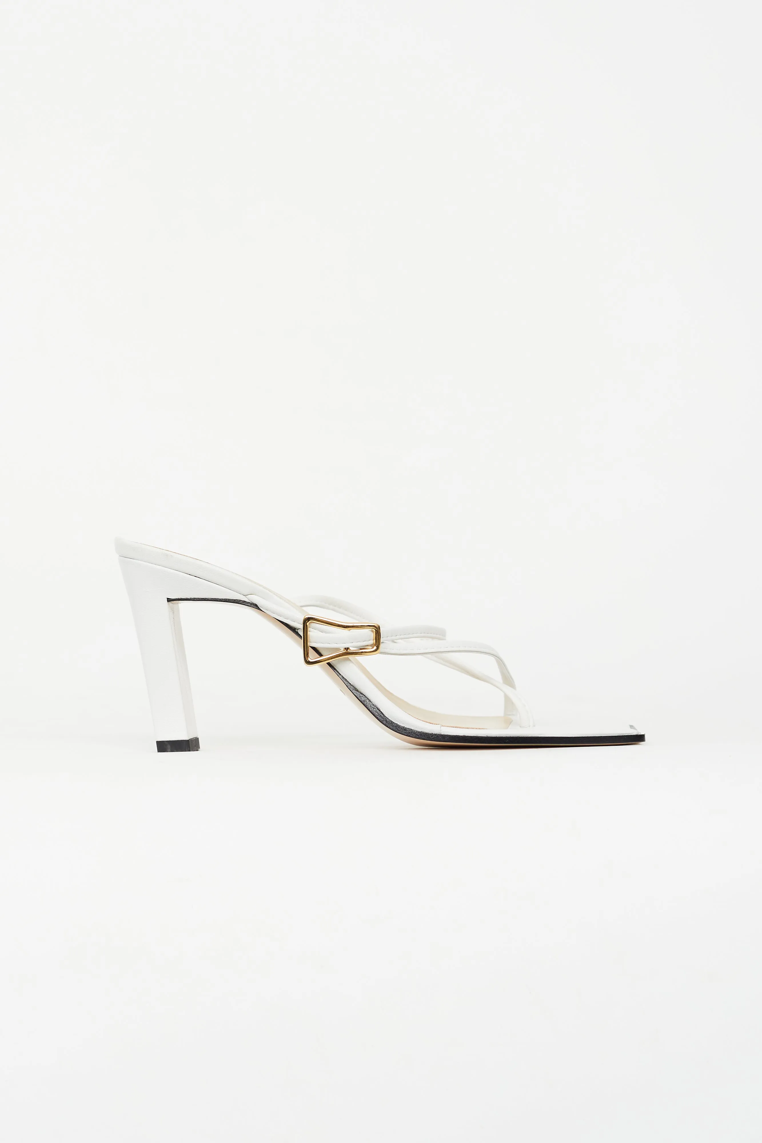 White Leather Yara Heeled Sandal