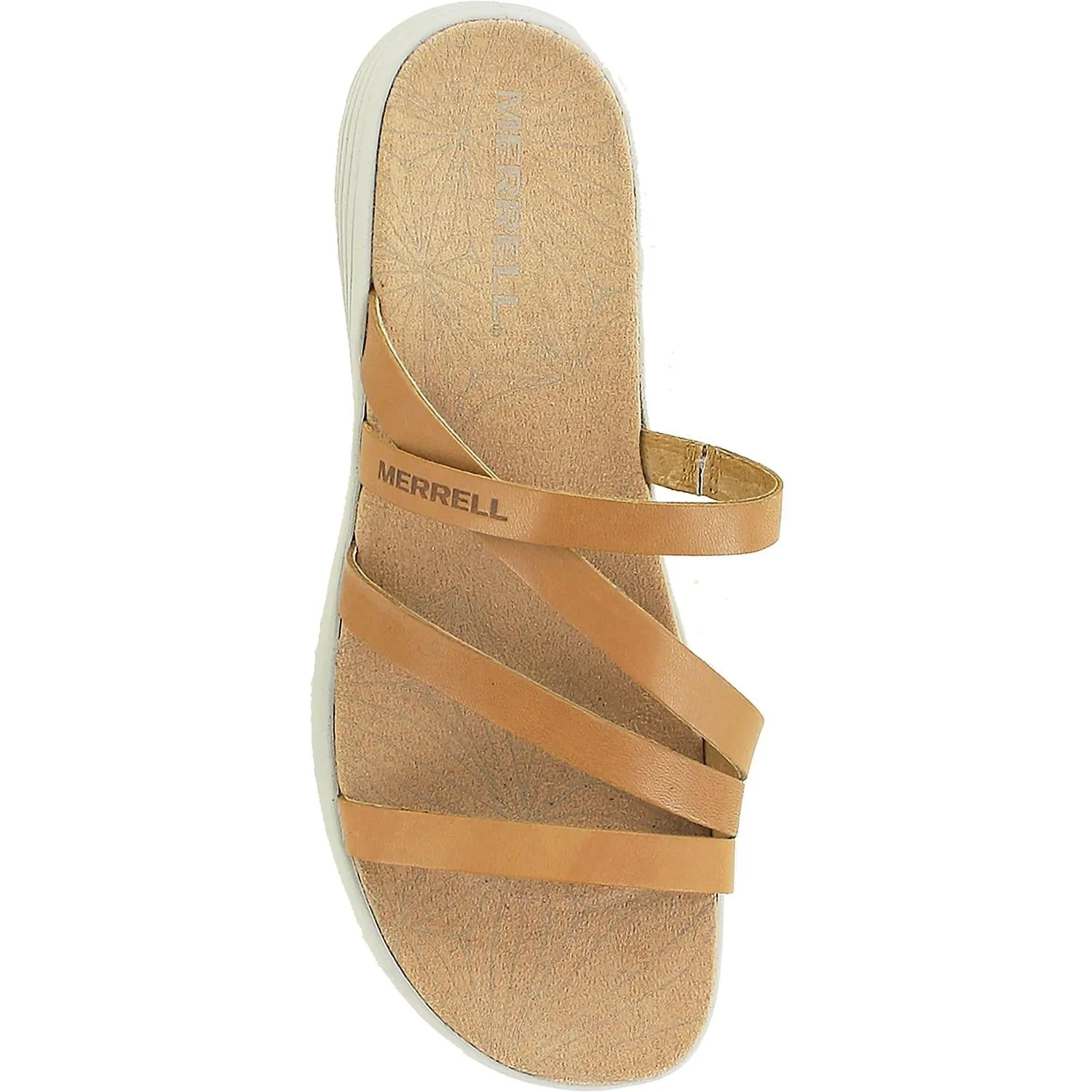 Women's Merrell Duskair Seaway Slide Natural Tan Leather