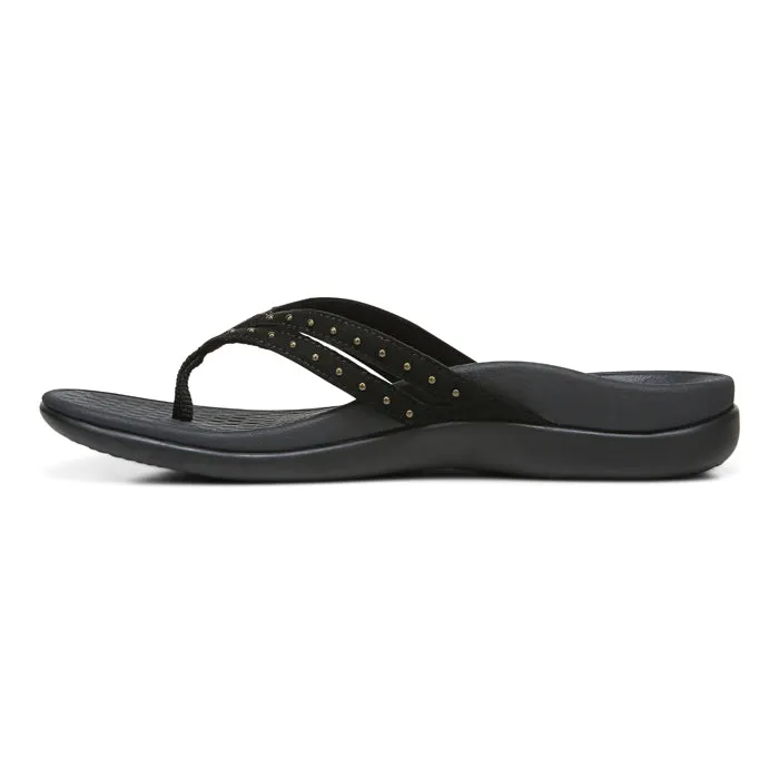 Womens Vionic Tasha Toe Post Sandal Black