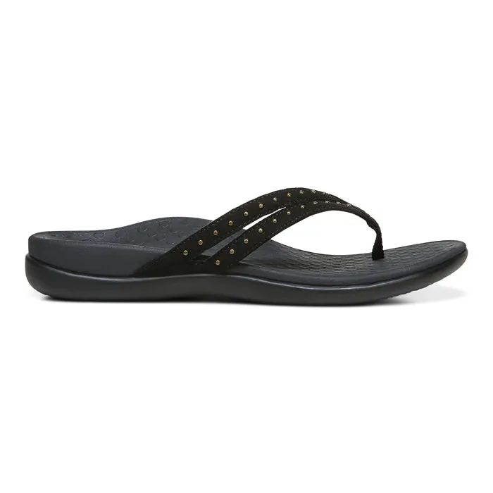 Womens Vionic Tasha Toe Post Sandal Black