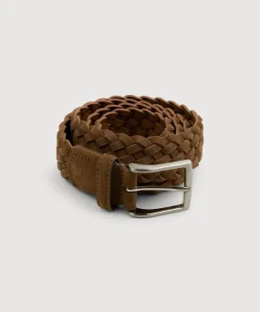 Woven Suede Leather Belt