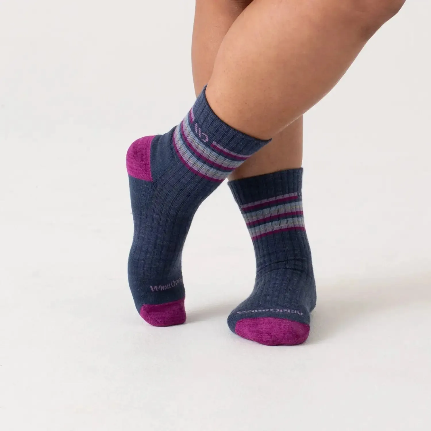 W’s Multi Stripe Cushioned Micro Crew Socks