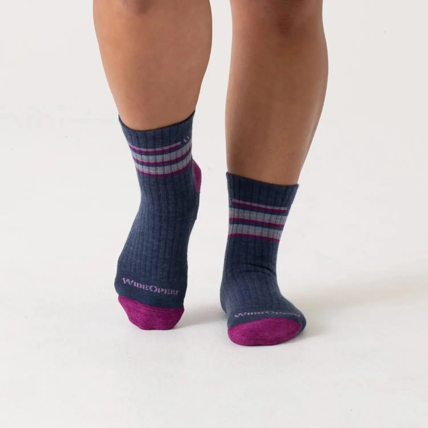 W’s Multi Stripe Cushioned Micro Crew Socks