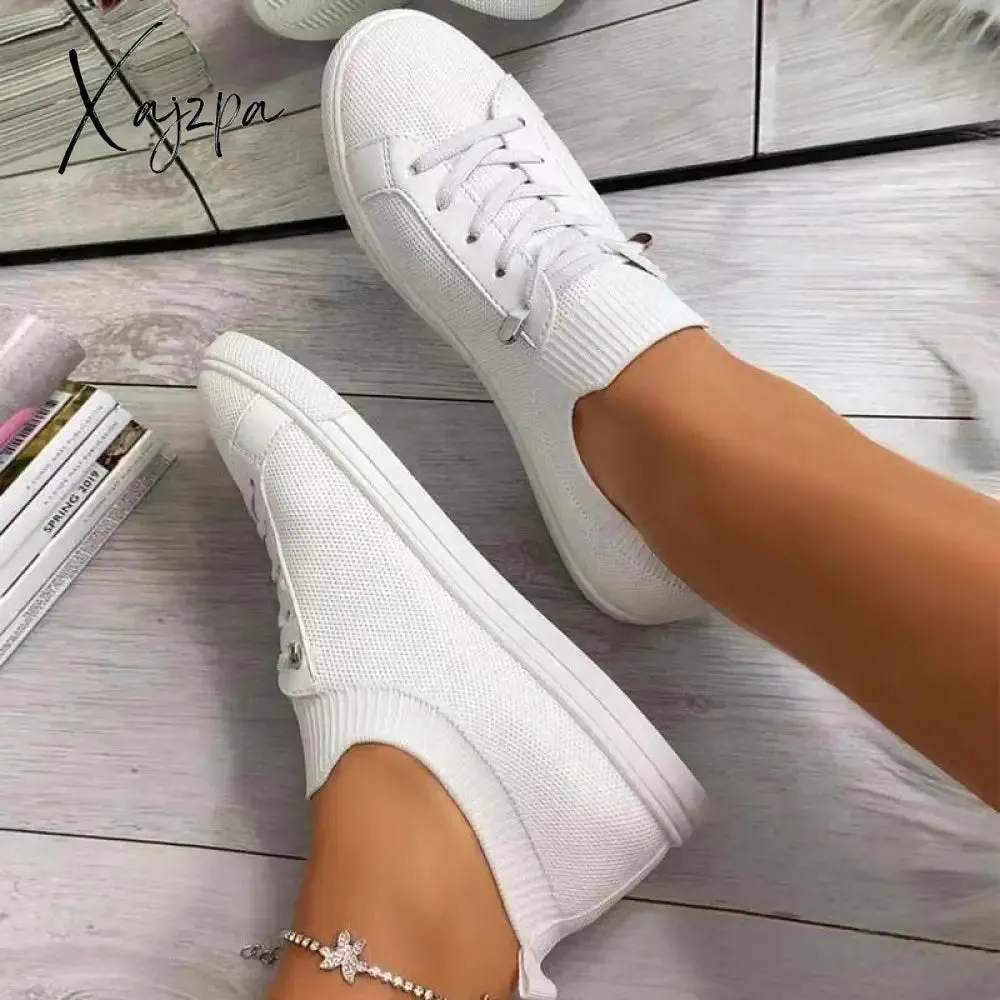 Xajzpa - Summer Women Shoes Mesh Light Breathable Women Flats Shoes Female Trainers Fashion Casual Shoes  Mujer