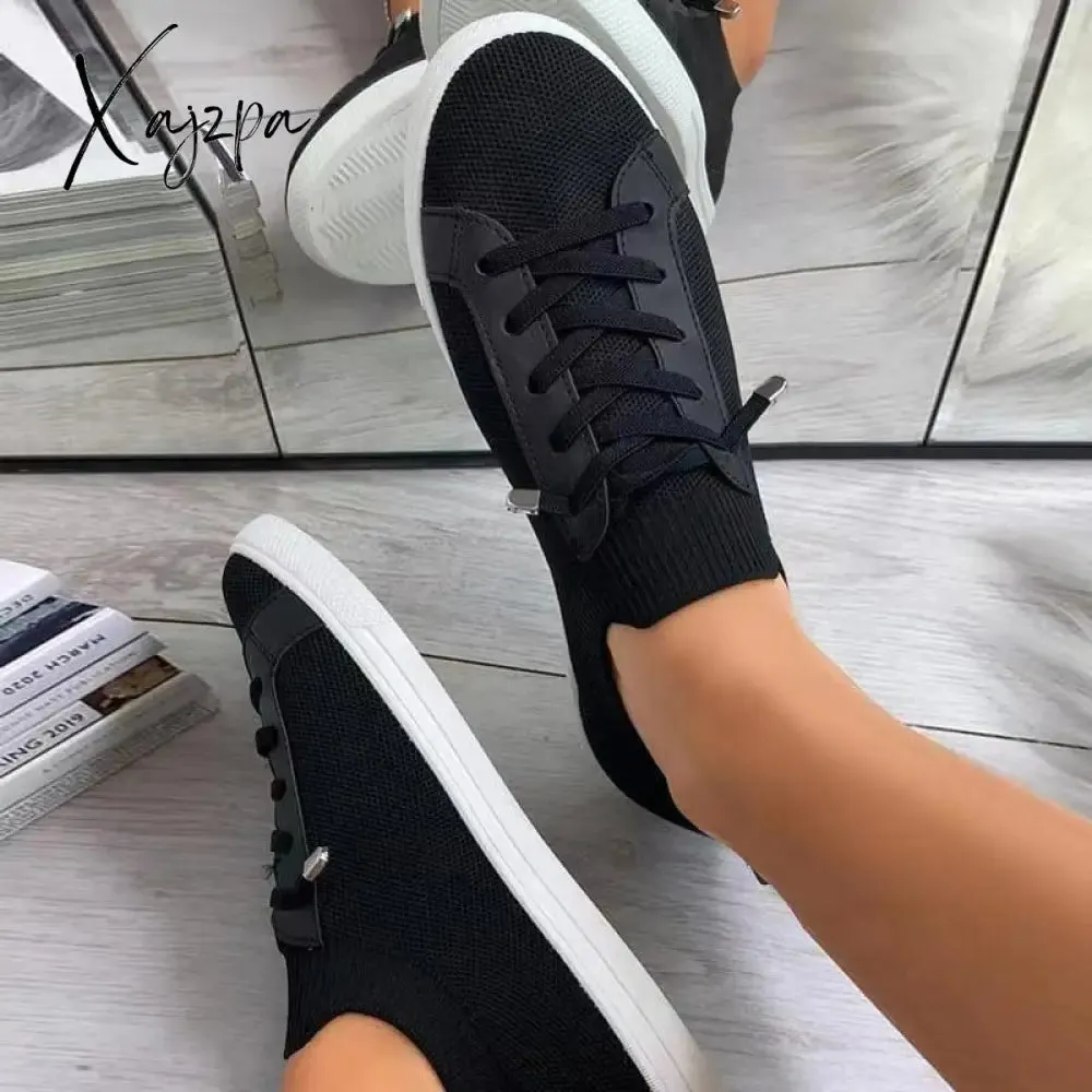 Xajzpa - Summer Women Shoes Mesh Light Breathable Women Flats Shoes Female Trainers Fashion Casual Shoes  Mujer