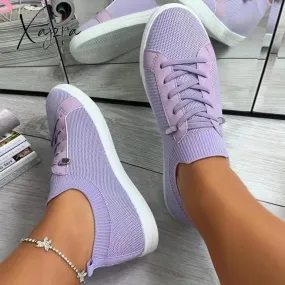 Xajzpa - Summer Women Shoes Mesh Light Breathable Women Flats Shoes Female Trainers Fashion Casual Shoes  Mujer